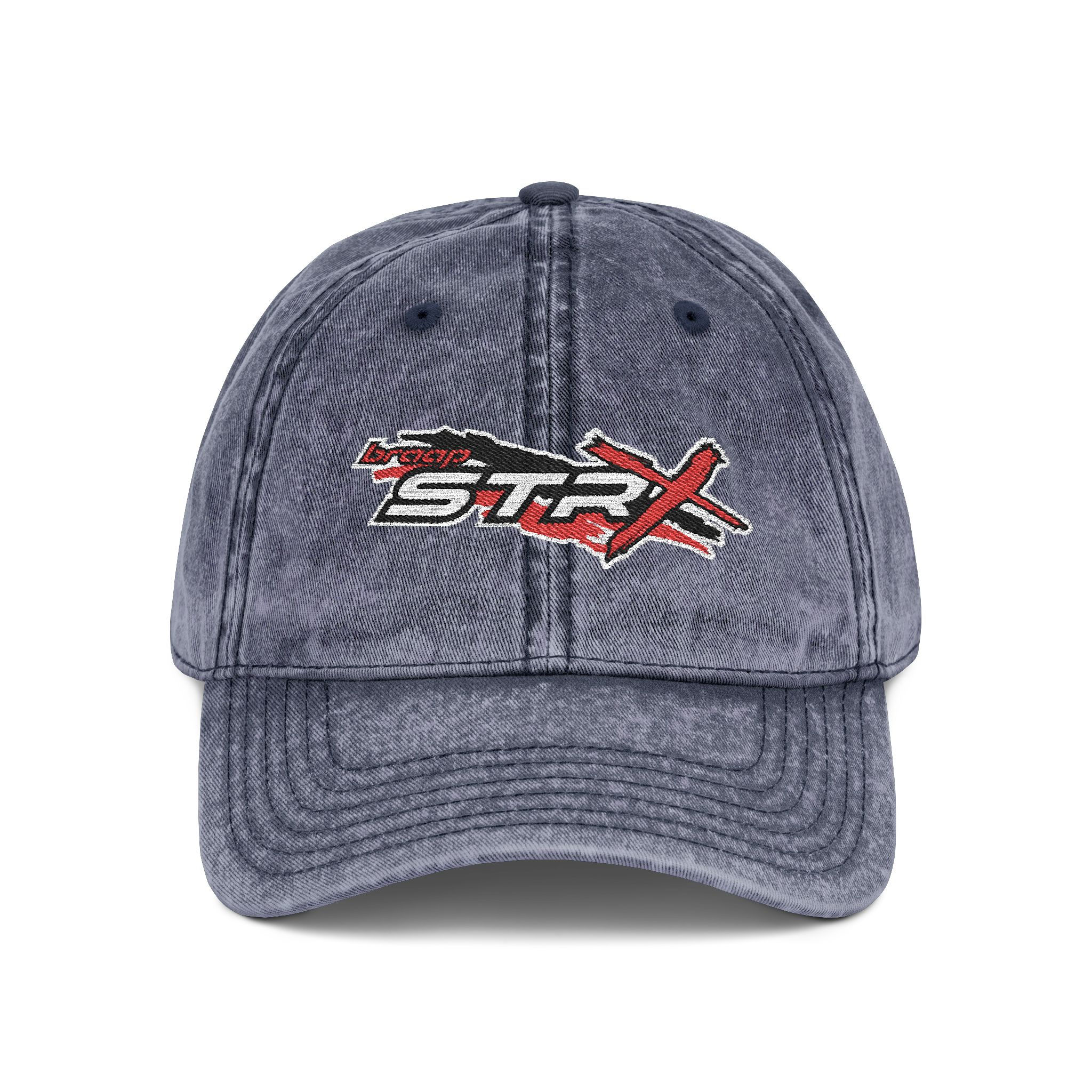 Vintage Embroidered Dad Cap - BW BRAAP STR-X Strap Back — Various Colors