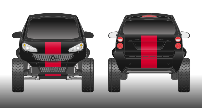 Thumbnail: SMART RACING STRIPES Die-Cut Graphic #001 - Various Colors