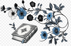 mythlight branding flowers blue black books 070826.png