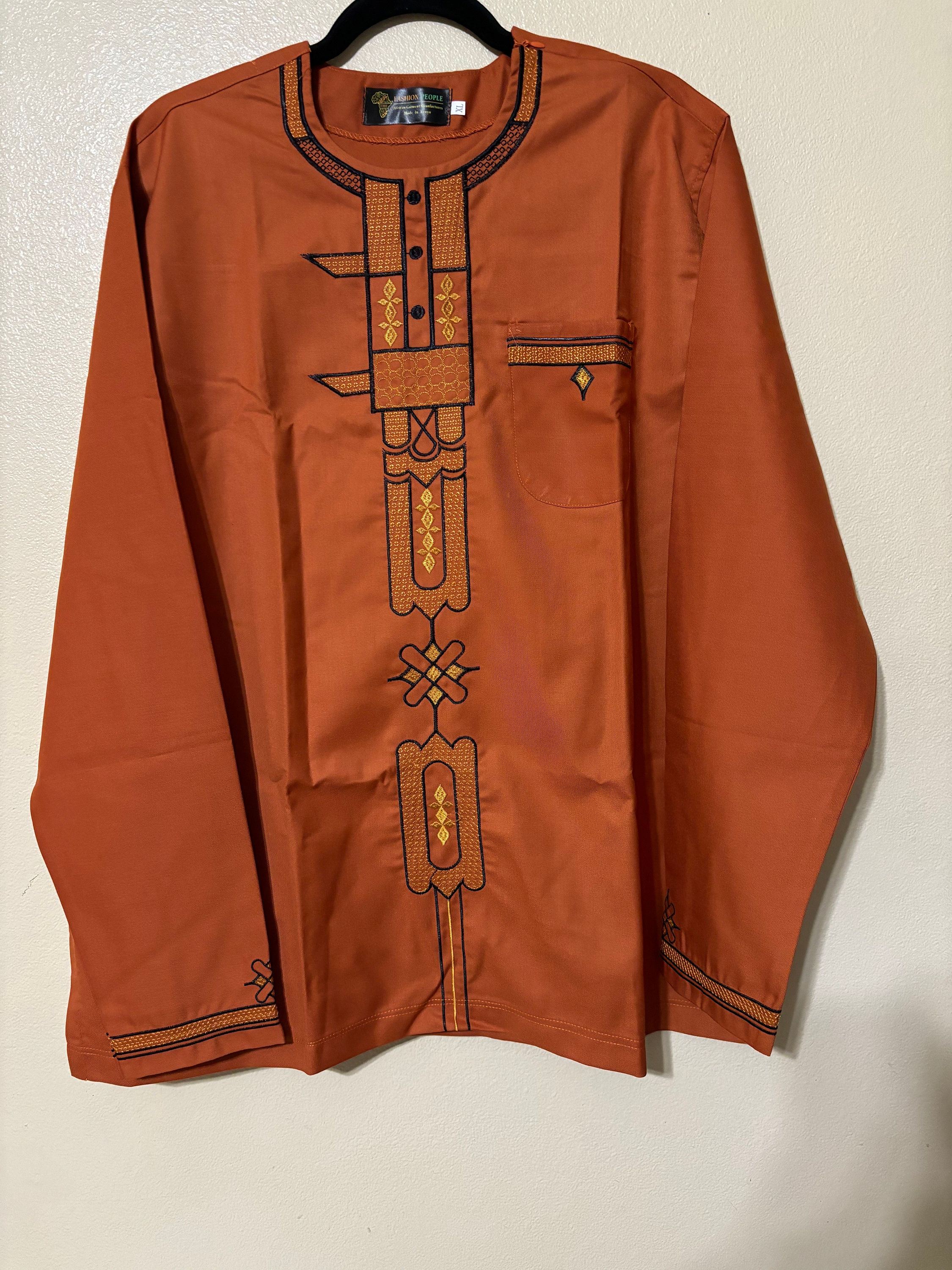 Long sleeves African men’s shirts. Size XL