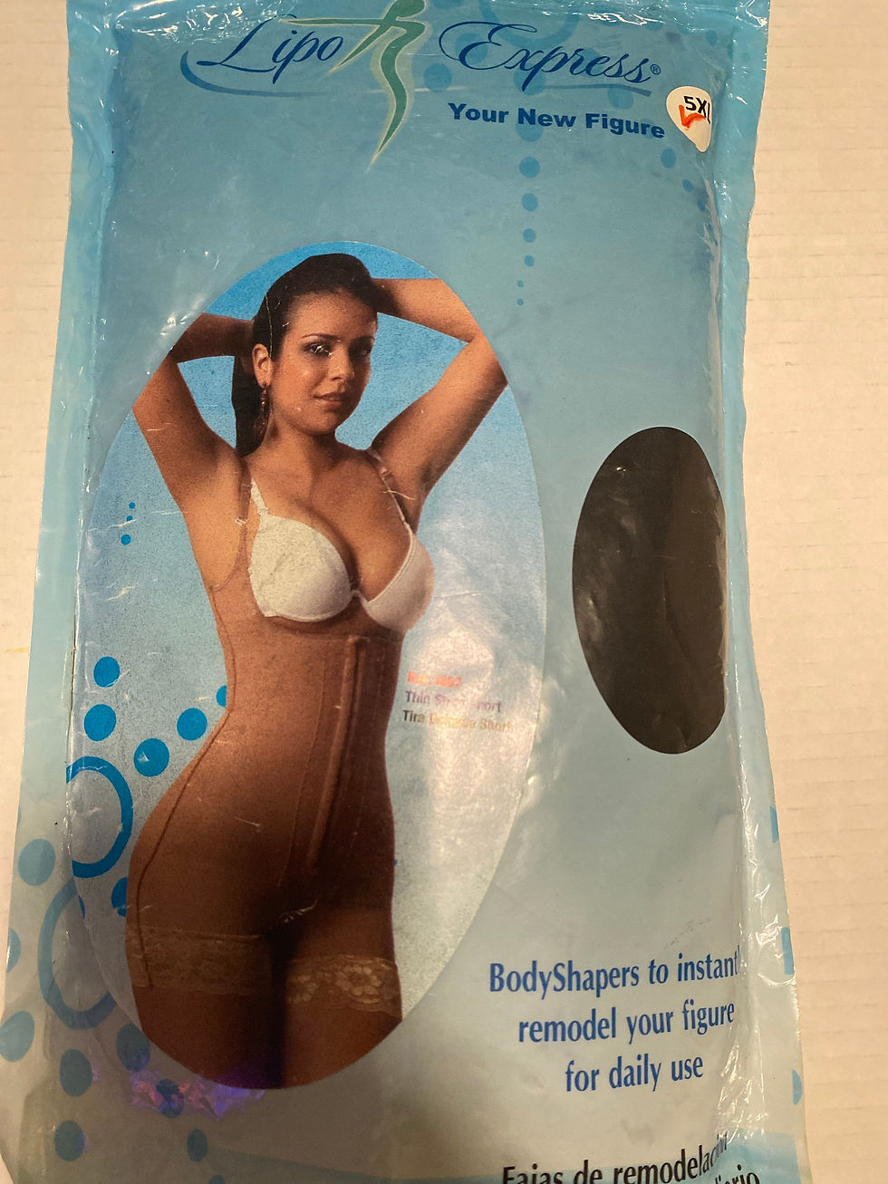 Thumbnail: Lipo Express Strapless Lycra Bodyshaper Faja - 5XL