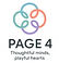 Page4Mentors logo with four colorful interlinked loops and the tagline "Thoughtful minds, playful hearts"