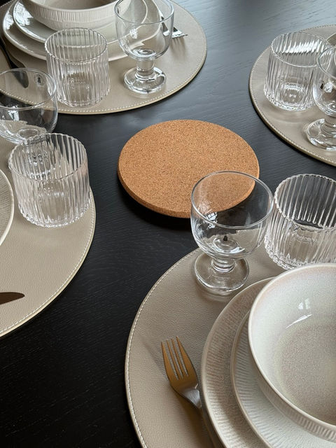 une jolie table bien dressée, tout le nécéssaire de cuisine pour passer une agréable soirée