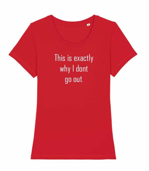 Thumbnail: Women's fit t-shirt - This is exactly why I don't go out