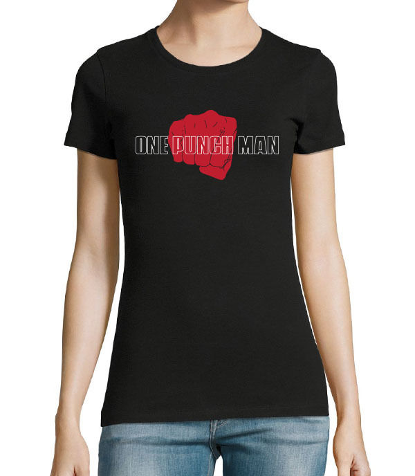 One Punch Man logo anime women's T-shirt