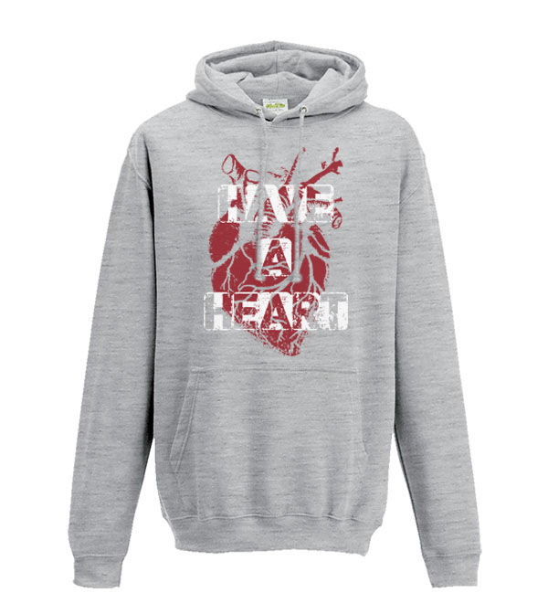 Thumbnail: Have a heart gothing empathy be kind adults hoodie hooded sweatshirt in light grey