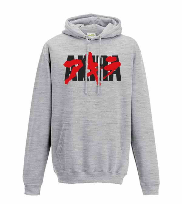 Thumbnail: Light Grey Adults hoodie hooded sweatshirt with 1988 Anime Akira Logo