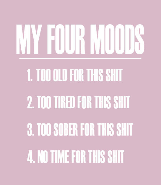 Thumbnail: Adult's Fit Pullover Hoodie - My Four Moods - Offensive