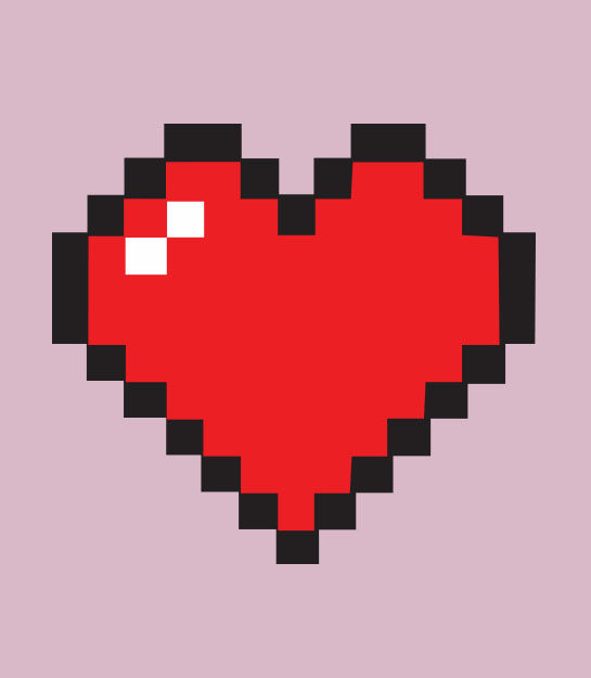 Thumbnail: Kid's fit T-shirt - Pixel Heart