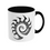 Thumbnail: black and white mug featuring a grey star craft zerg logo in konton zen's unique style