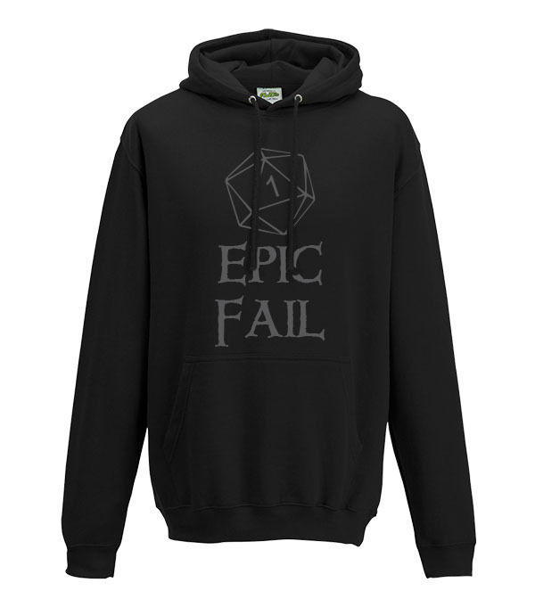 Epic Fail D20 D&D Crit pull over hoodie