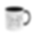 Origami fox outline line art Zenvie original artwork two tone black and white mug
