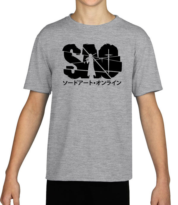 Thumbnail: Sword Art online logo and Kirito silhouette anime and manga Kid's T-shirt