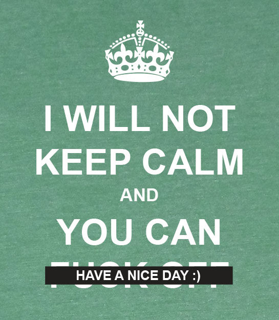 Thumbnail: Censored - I will not keep calm offensive mens fit T-shirt