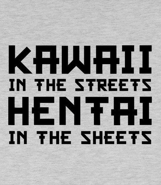 Thumbnail: Men's Fit T-shirt - Kawaii in the streets, hentai in the sheets
