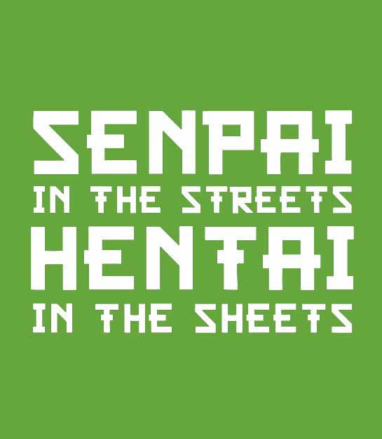 Thumbnail: Senpai In The Streets, Hentai In The Sheets A3 Art Print