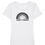 Thumbnail: A rainbow made of different shades of grey with the words grey pride written beneath printed onto a white womens T-shirt