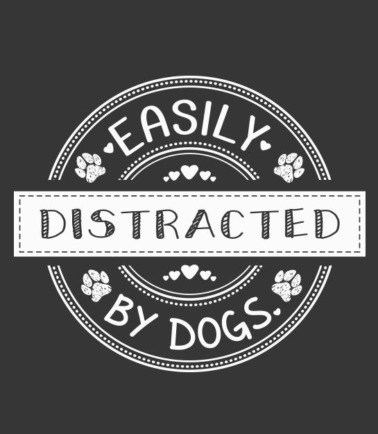 Thumbnail: Easily Distracted by Dogs - A3 art print