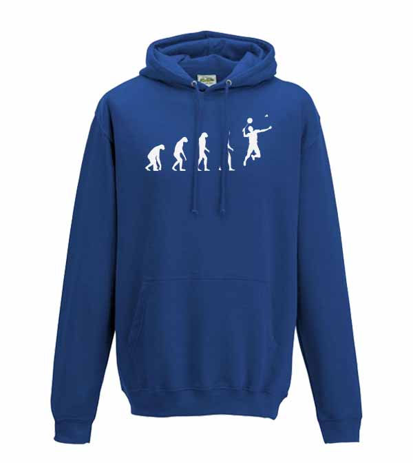Thumbnail: Adult's unisex hoodie - Evolution Of Badminton