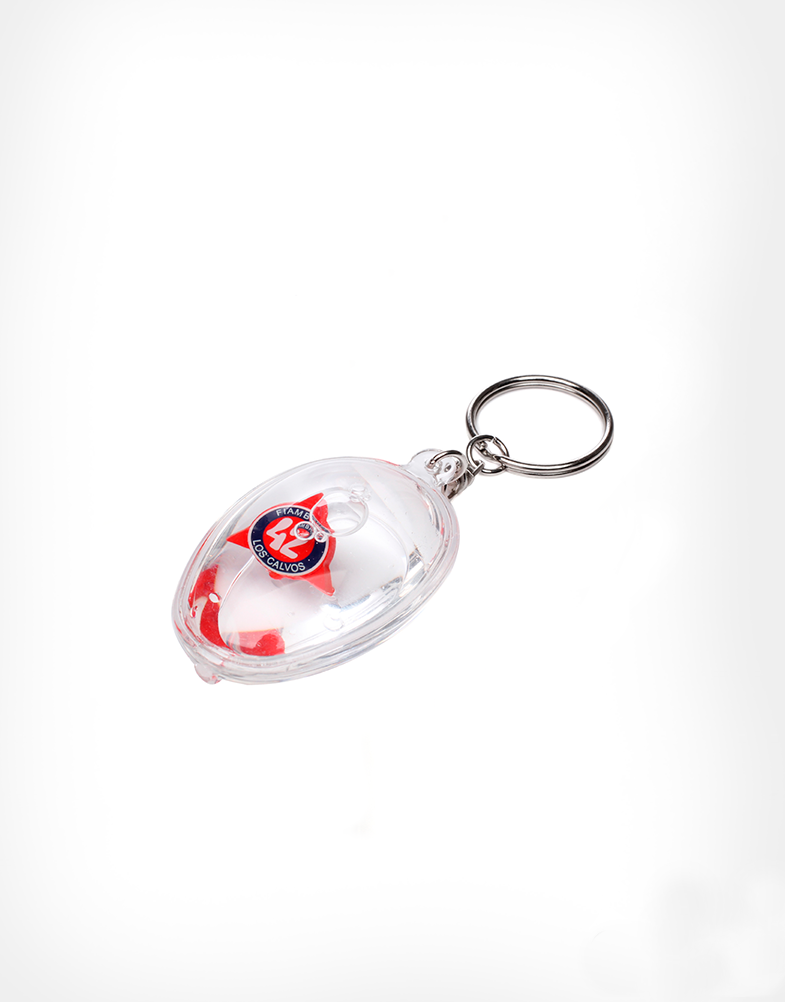 Llavero acrílico con líquido y miniatura flotante inserta