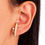 Miniatura: BRINCO EAR HOOK CRAVEJADO ​​​​​​​BANHO OURO 18K