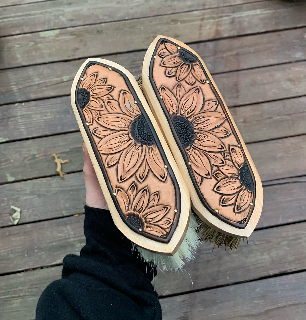 Sunflower Brush Set Pair Stickney's Tack