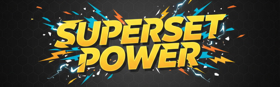 the words superset power, as we go onto discuss the power of supersets in a workout. The best exercises for bigger and stronger arms