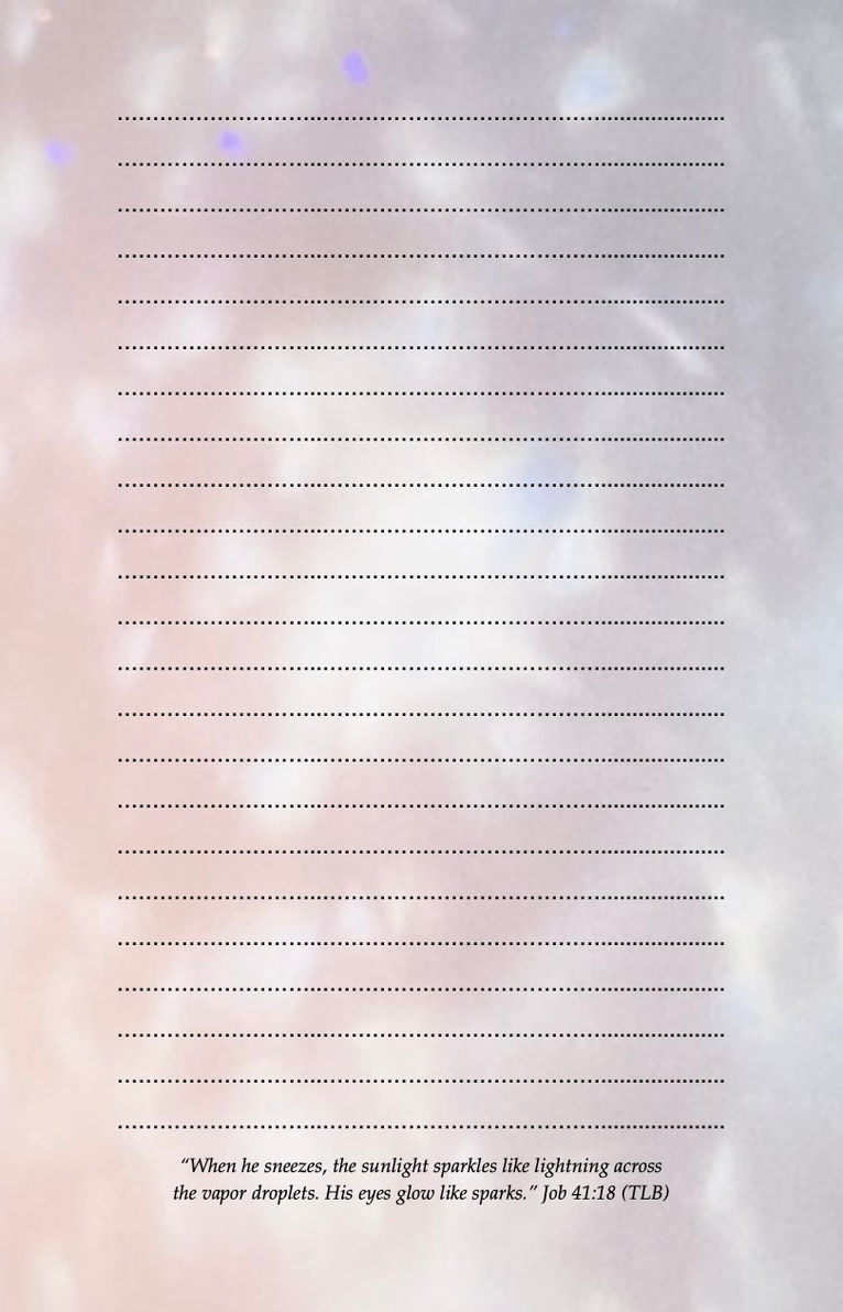 Full color lined page with Scripture verse at the bottom of the page.