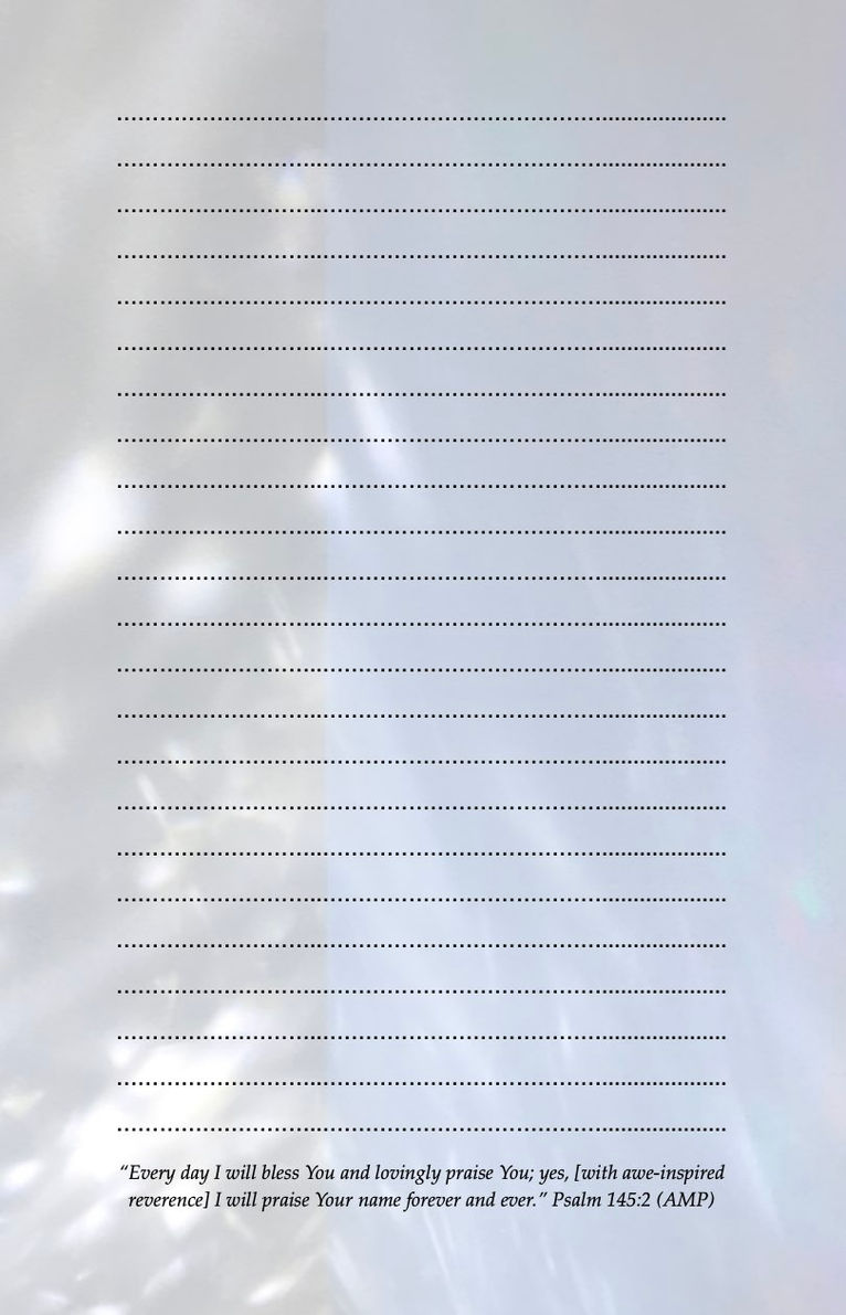 Full color lined page with Scripture verse at the bottom of the page.