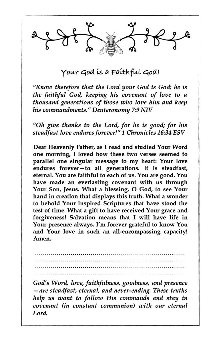 Sample Devotional from the "Love" section 