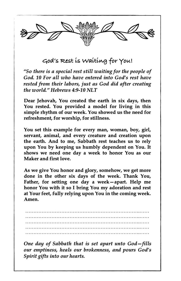 Sow with a View to Righteousness Sample Devotional Page