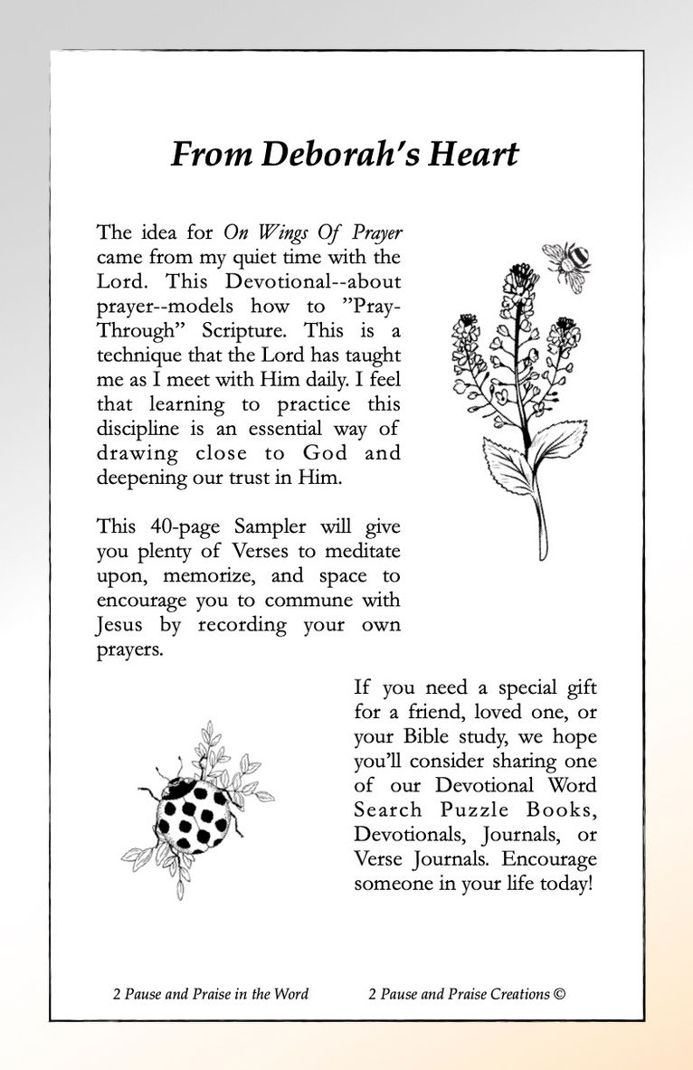 On Wings of Prayer Devotional - From the Deborah's Heart