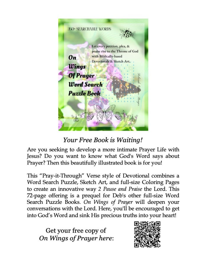 Free book offer for On Wings of Prayer Word Search Puzzle Book