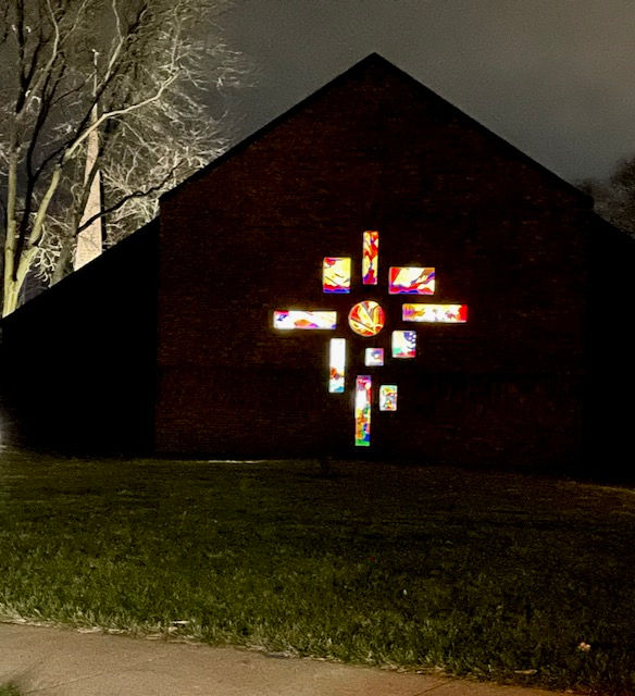 A stained glass cross!