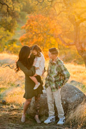Maternity session over looking small town by Sacramento Best Portrait Photographer Kristina Martin Photography.