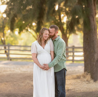 Maternity session at Sacramento ranch at sunset with two young boys captured by best maternity photographer in Sacramento, Kristina Martin.