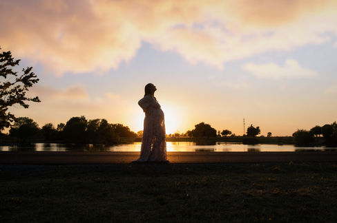 Beautiful silhouette maternity session at Gibson Ranch in Sacramento, taken by the best Sacramento maternity photographer