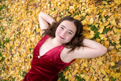 Winter senior session at the Davis Arboretum featuring soft fog, fall colors, and timeless portraits by the best Sacramento senior photographer.