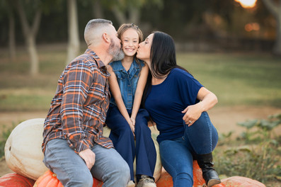 Family portrait session with the best Sacramento family photographer at Bishop's Pumpkin Patch.