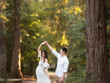 Sabrina and Andrew: A Magical Forest Maternity Session