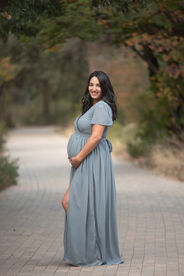 Maternity session in the Redwood Trees by Sacramento Best Portrait Photographer Kristina Martin Photography.