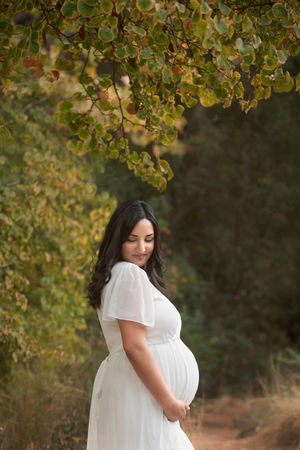Maternity session in the Redwood Trees by Sacramento Best Portrait Photographer Kristina Martin Photography.