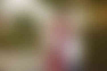 One year milestone session in Rocklin featuring a baby girl in a mauve velvet dress with her family. Photos captured in a rose garden, orchard, and near a quaint little church by Sacramento family photographer Kristina Martin.