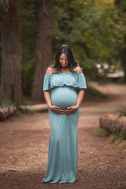Maternity session in the Redwood Trees by Sacramento Best Portrait Photographer Kristina Martin Photography.