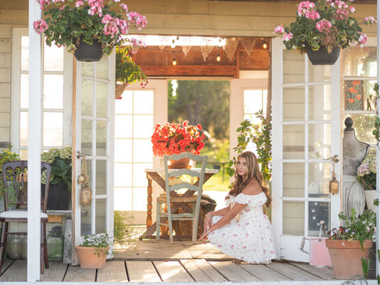 Senior Portraits at a Flower Farm in Sheridan, California