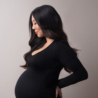Simple and timeless maternity session done in Sacramento studio by best maternity photographer