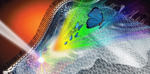 Fiber with Butterfly Wings: Creating Colored Carbon Fibers with Increased Strength