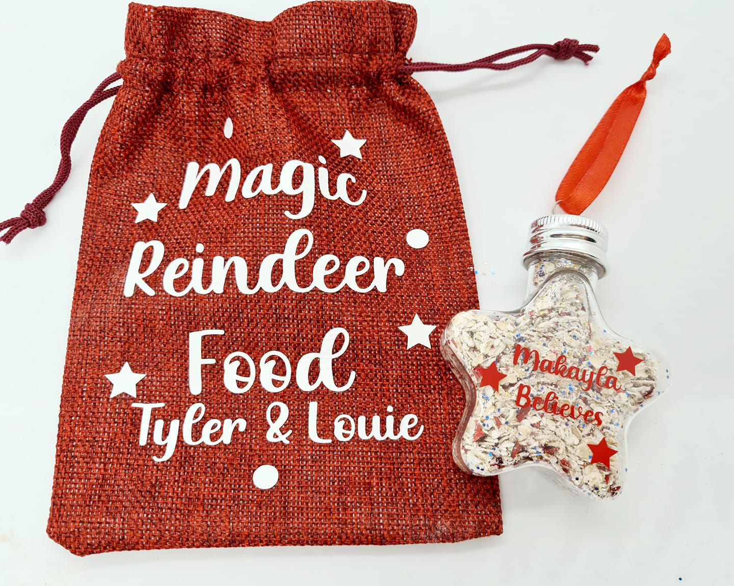 Reindeer food bag or star bauble