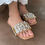 Thumbnail: Bejewelled Tan Flats