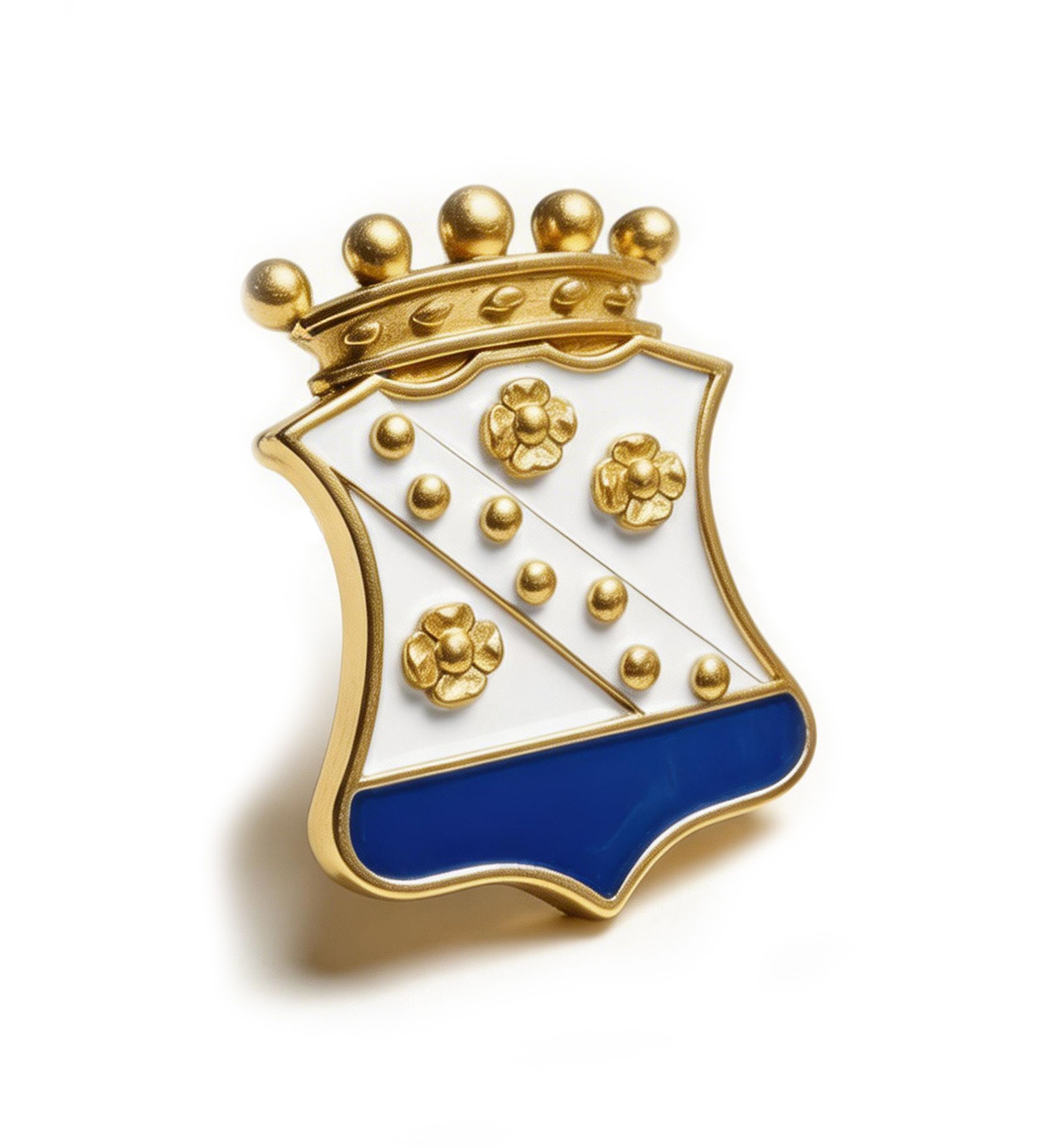 Spillino da giacca - argento 925 bagnato in oro smaltato